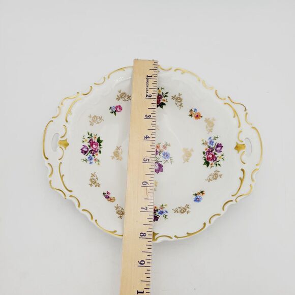 Reichenbach Vtg Porcelain Handled Serving Bowl/Plate German Democratic Republic - Picture 10 of 10
